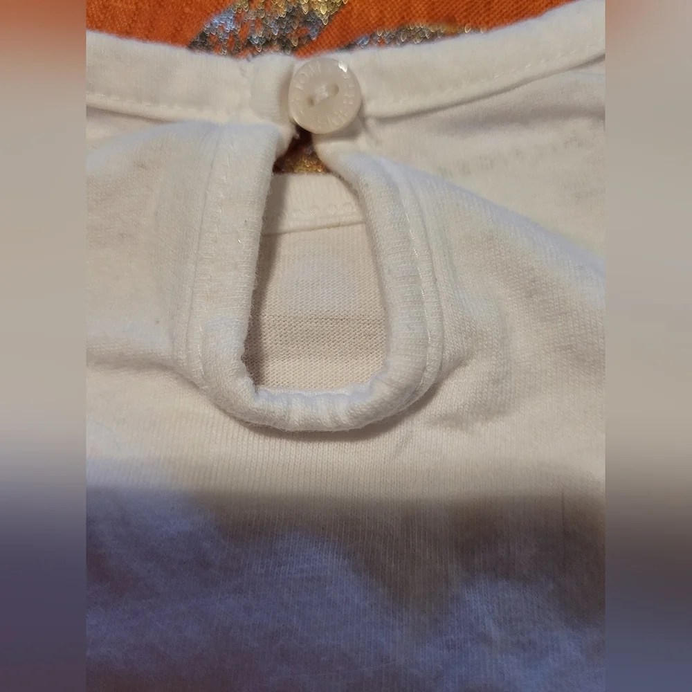 Vintage Tommy Hilfiger 100% Cotton White Embroidered Onsie Size 24 Months